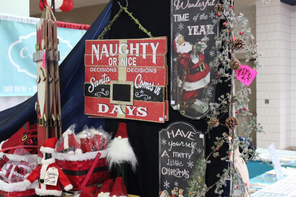 Christmas sign board and decoration